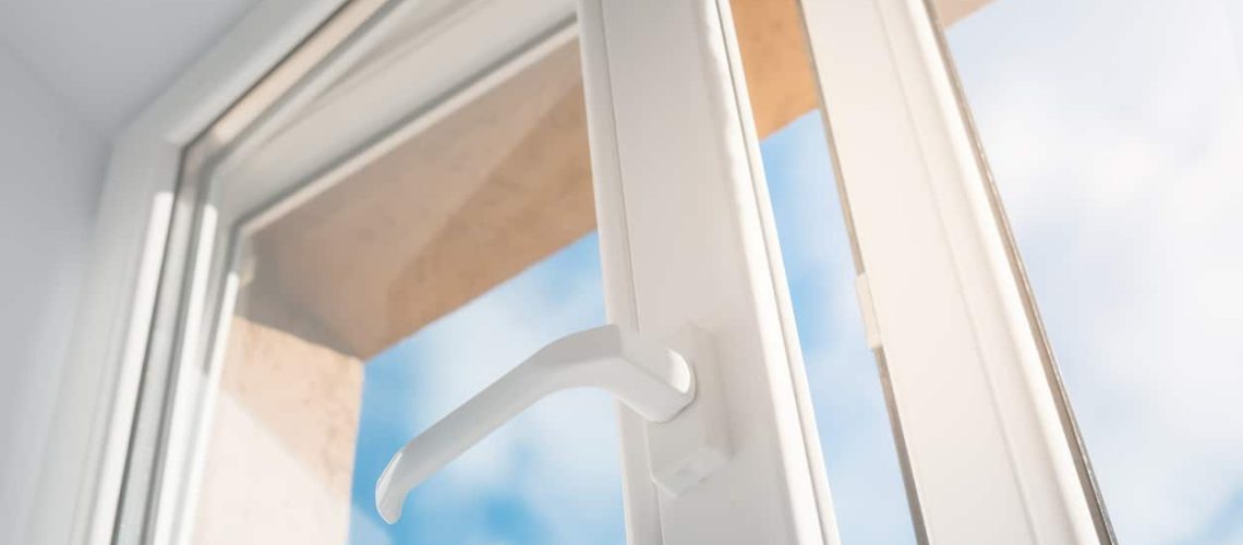 Open window. PVC plastic.